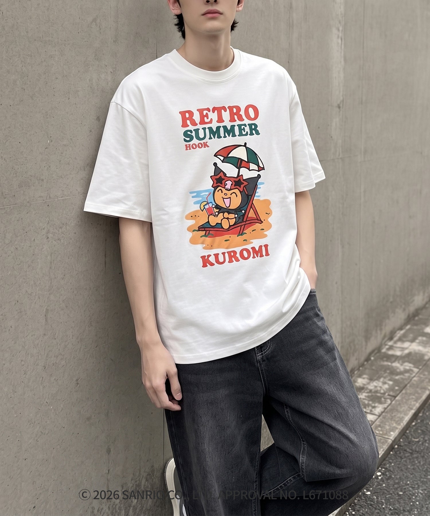 HOOK -original-　サンリオキャラクターズ コラボ プリントTシャツ