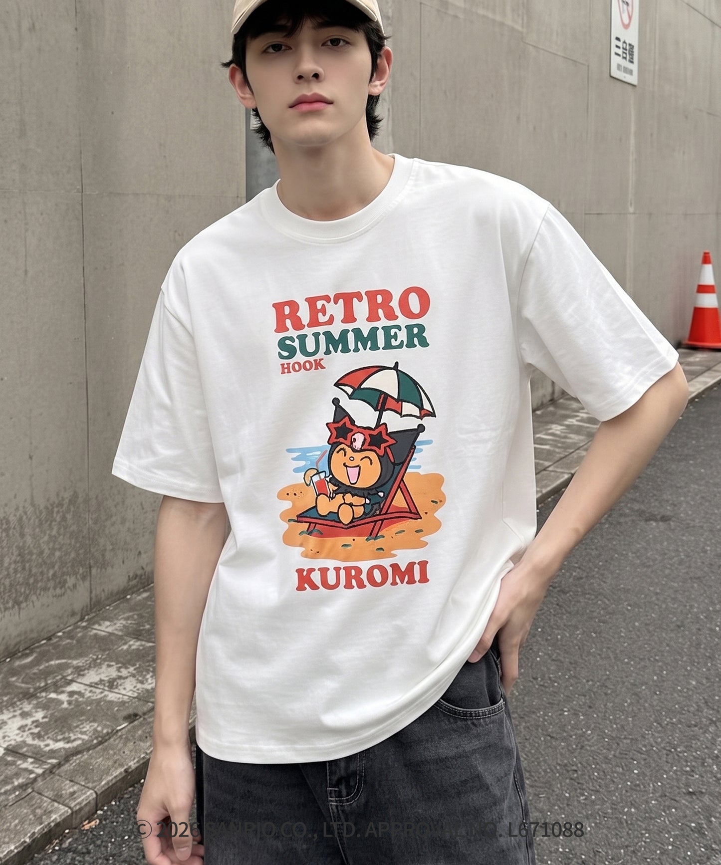 HOOK -original-　サンリオキャラクターズ コラボ プリントTシャツ