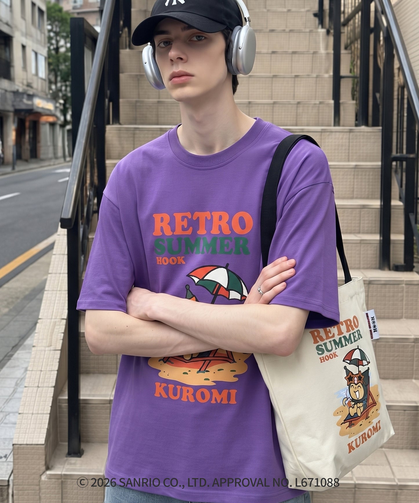 HOOK -original-　サンリオキャラクターズ コラボ プリントTシャツ