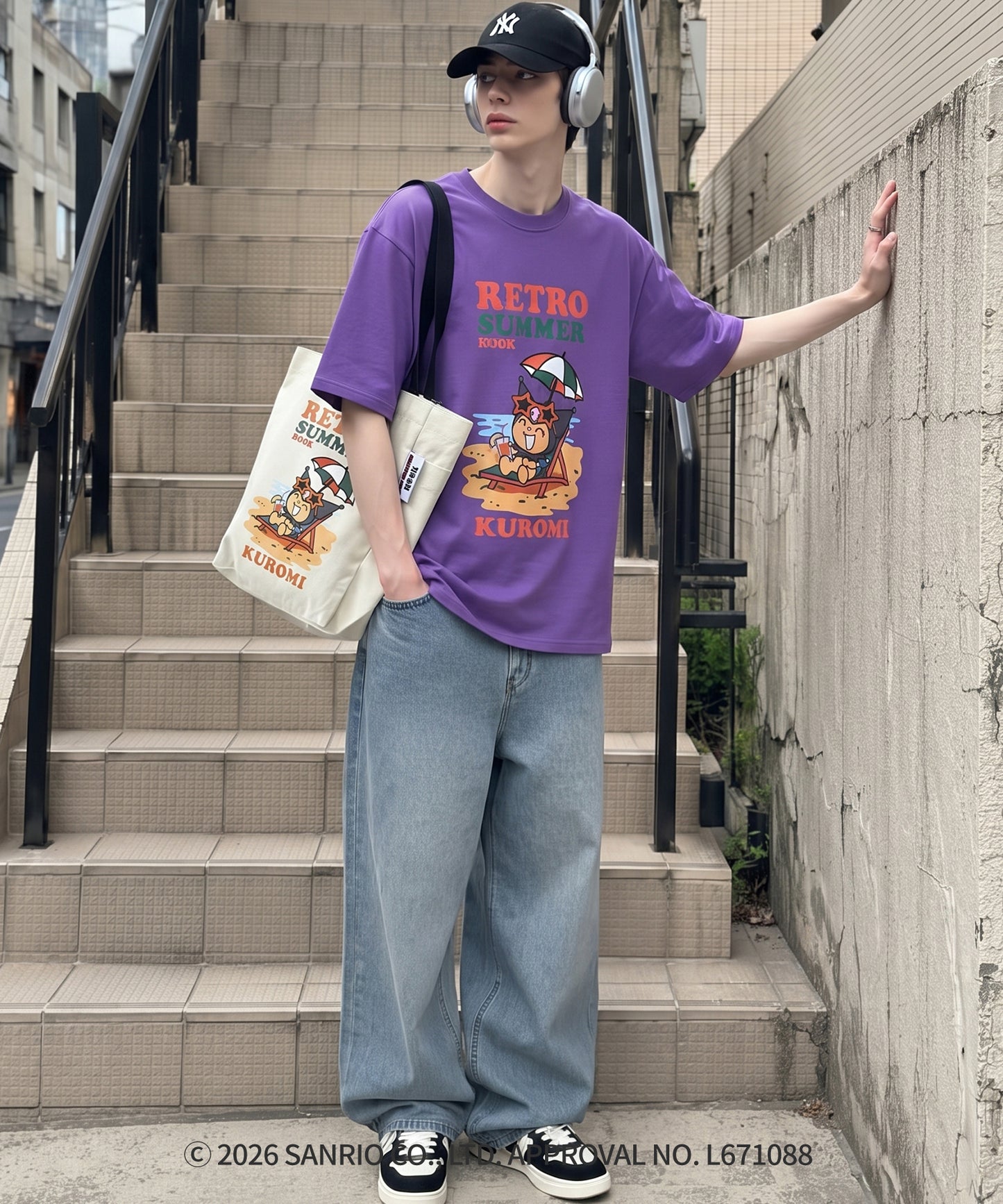HOOK -original-　サンリオキャラクターズ コラボ プリントTシャツ