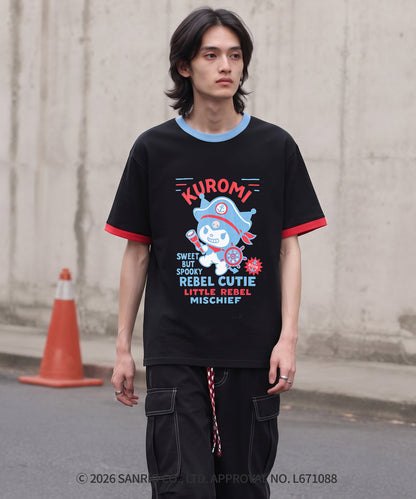 HOOK -original-　サンリオキャラクターズ コラボ 配色プリントTシャツ