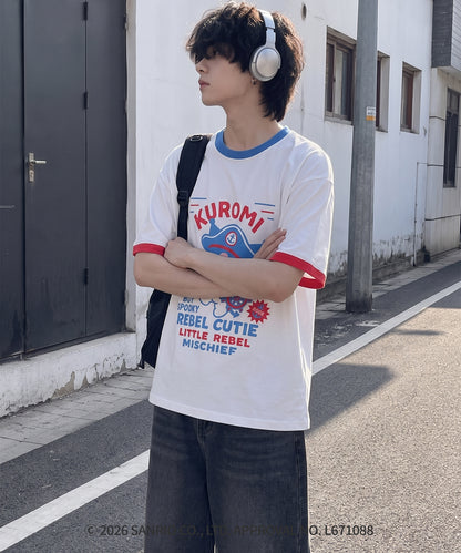 HOOK -original-　サンリオキャラクターズ コラボ 配色プリントTシャツ