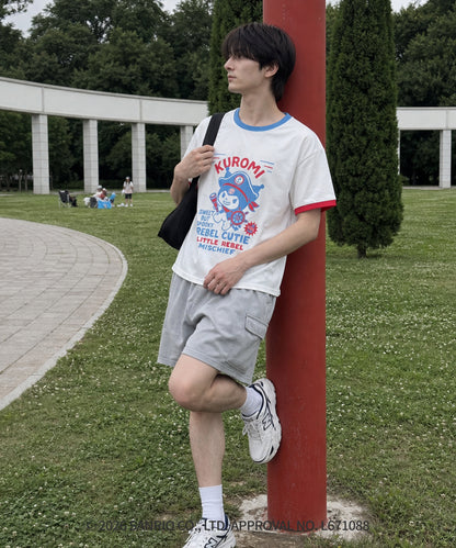 HOOK -original-　サンリオキャラクターズ コラボ 配色プリントTシャツ