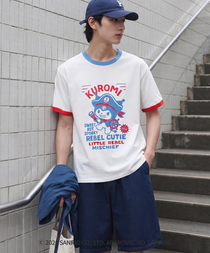 HOOK -original-　サンリオキャラクターズ コラボ 配色プリントTシャツ