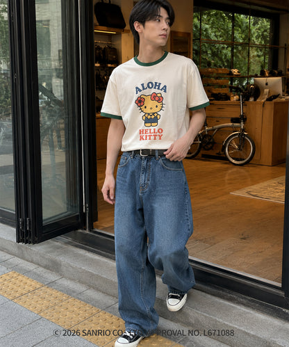 HOOK -original-　サンリオキャラクターズ コラボ バイカラープリントリンガーTシャツ