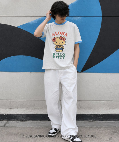 HOOK -original-　サンリオキャラクターズ コラボ バイカラープリントリンガーTシャツ