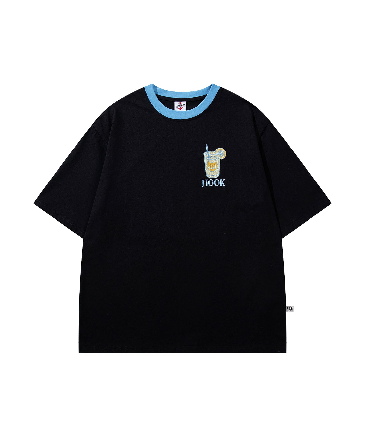 HOOK -original-　サングラスキャットビーチプリントTシャツ