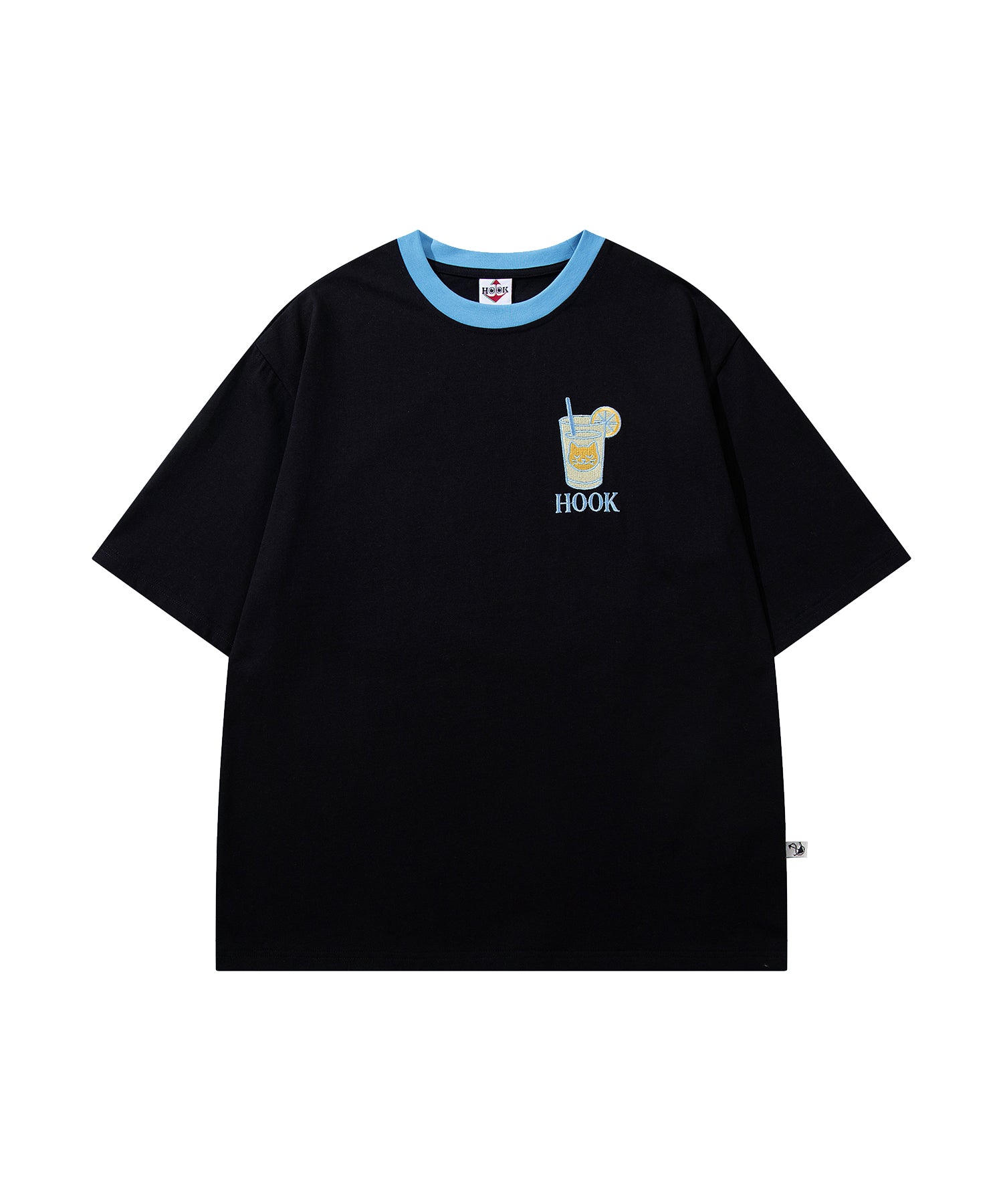 HOOK -original-　サングラスキャットビーチプリントTシャツ