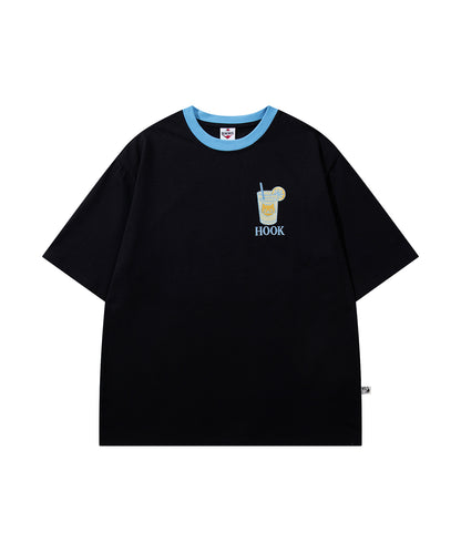 HOOK -original-　サングラスキャットビーチプリントTシャツ