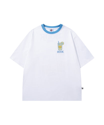 HOOK -original-　サングラスキャットビーチプリントTシャツ