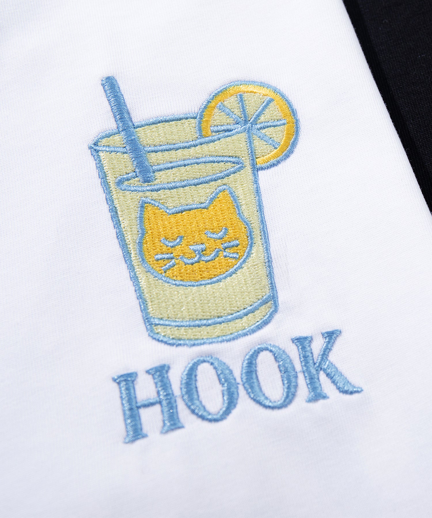 HOOK -original-　サングラスキャットビーチプリントTシャツ