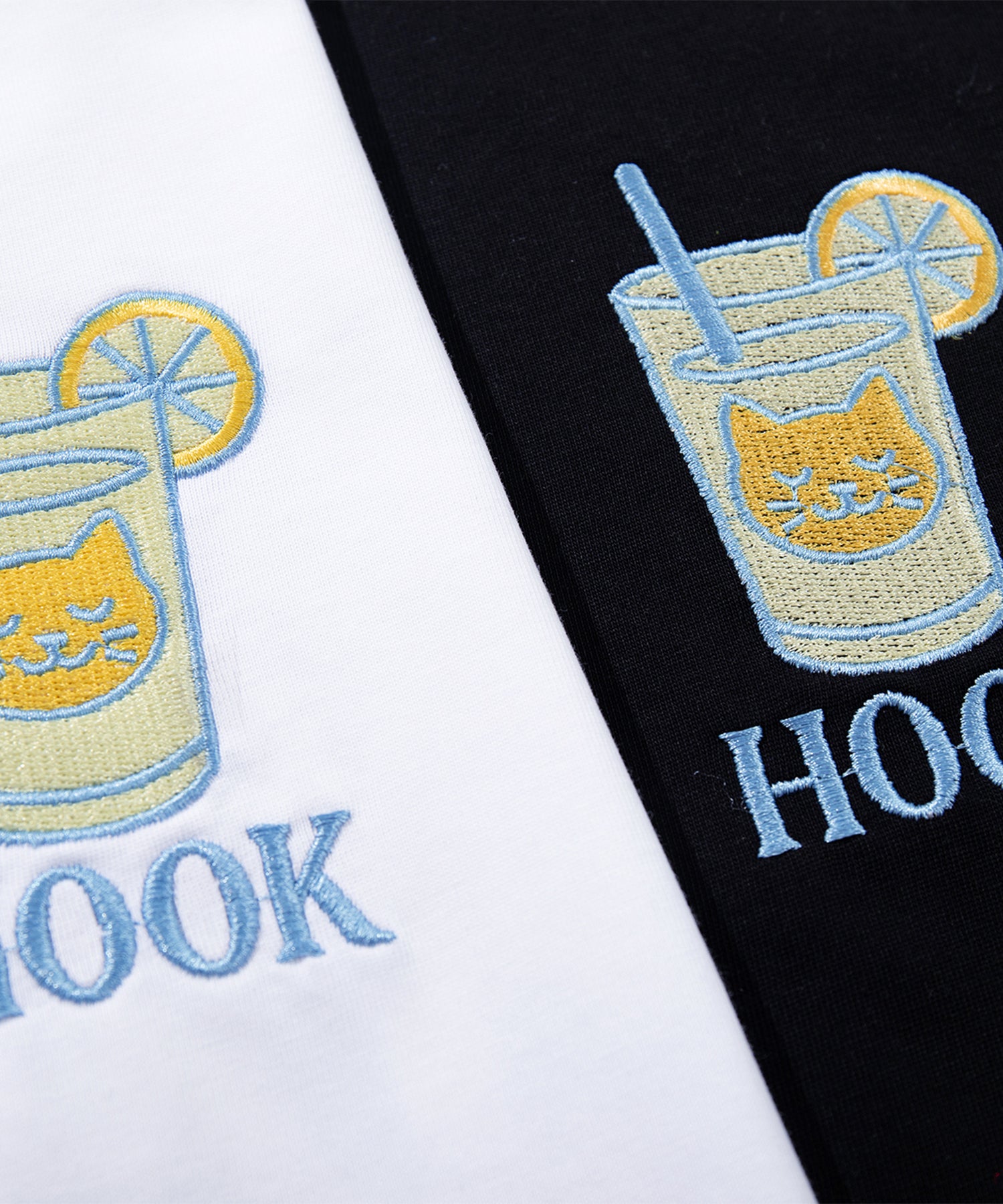 HOOK -original-　サングラスキャットビーチプリントTシャツ