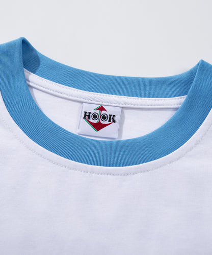 HOOK -original-　サングラスキャットビーチプリントTシャツ