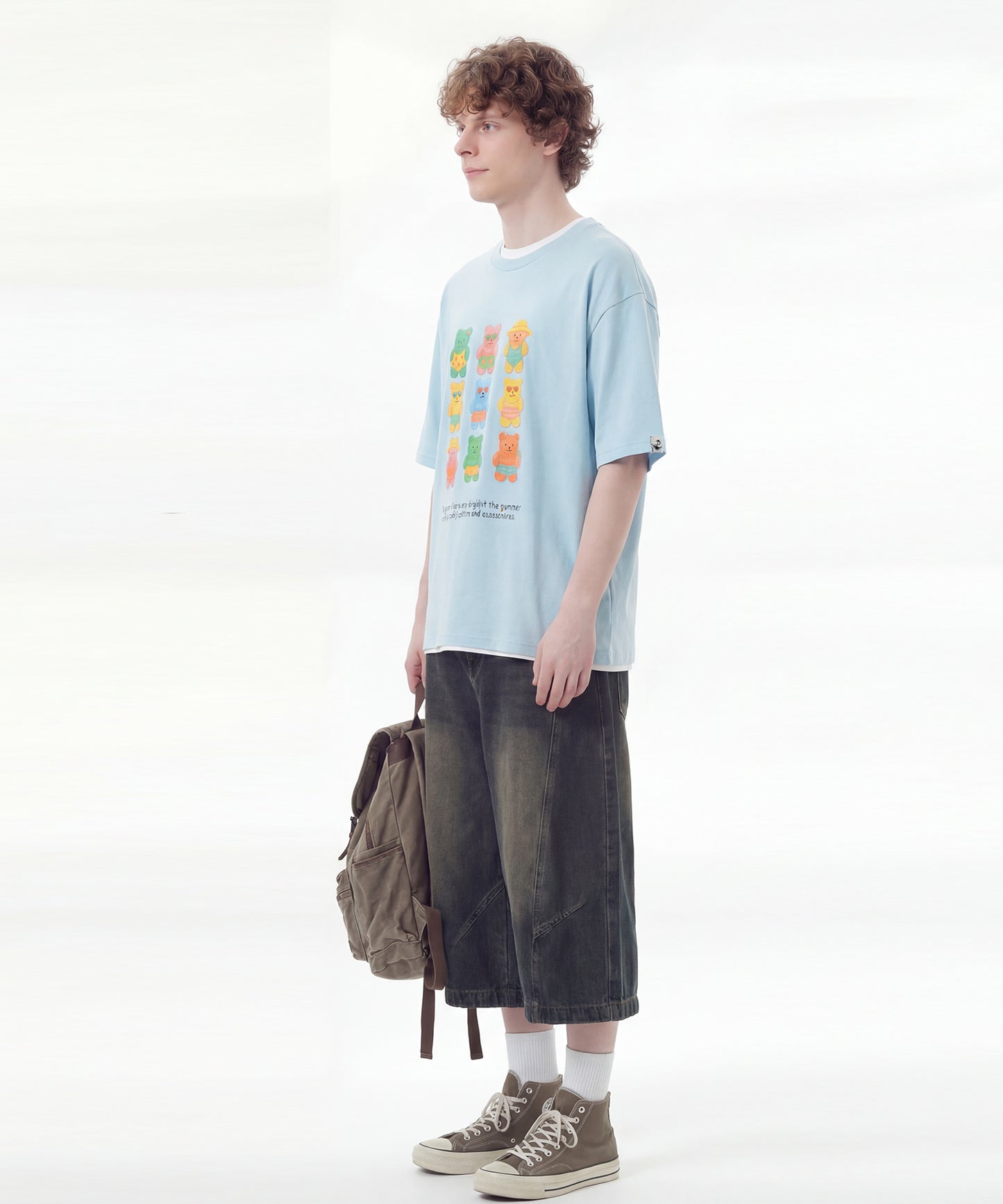 HOOK -original-　ベアグミプリント ビッグシルエットTシャツ