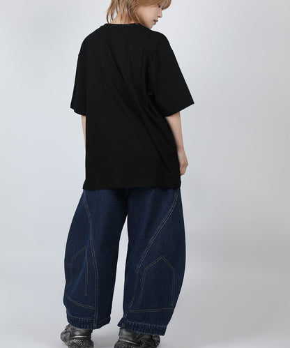 HOOK -original-　フードモチーフ アメリカンカートゥーンプリント ビッグTシャツ