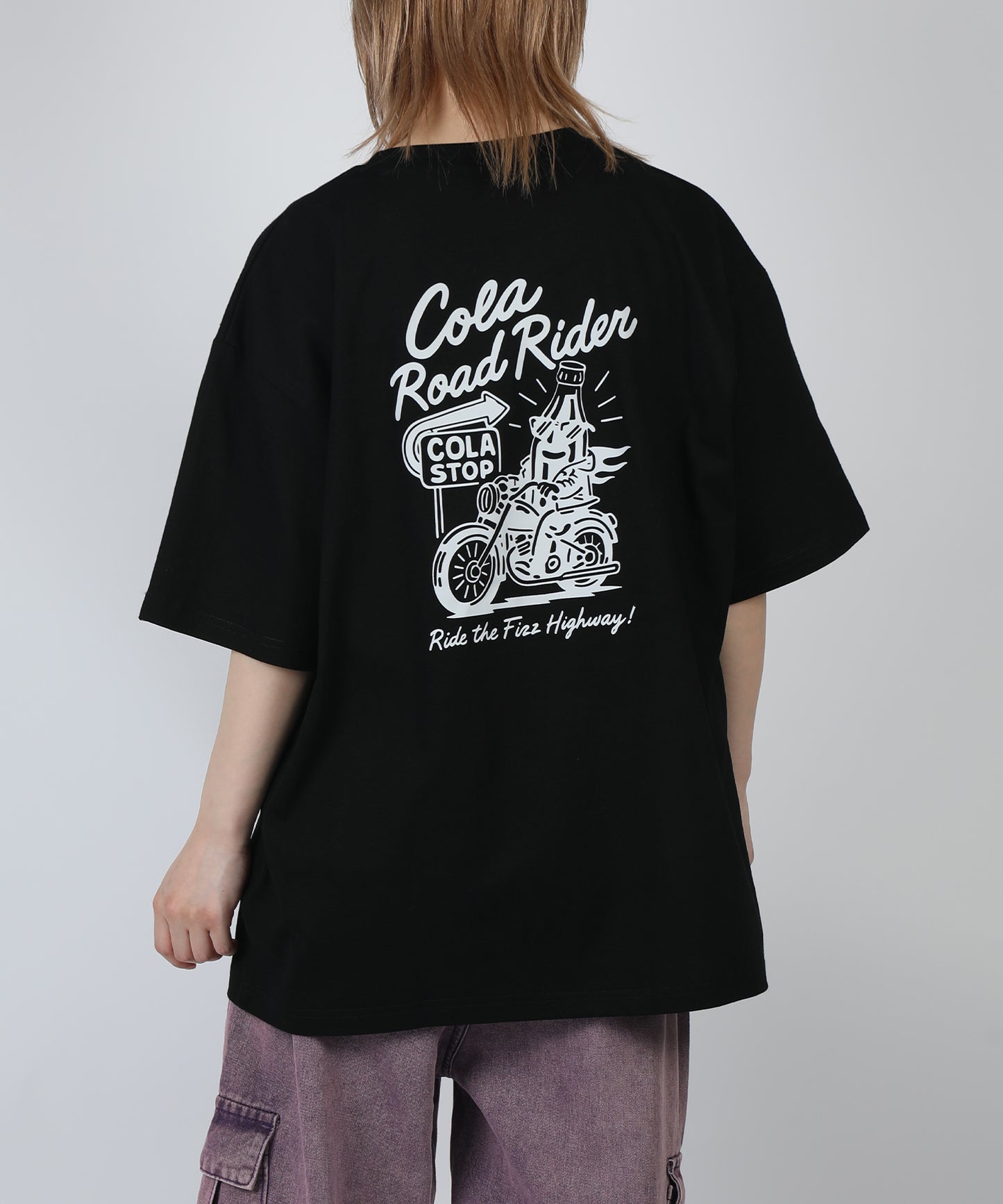 HOOK -original-　フードモチーフ アメリカンカートゥーンプリント ビッグTシャツ