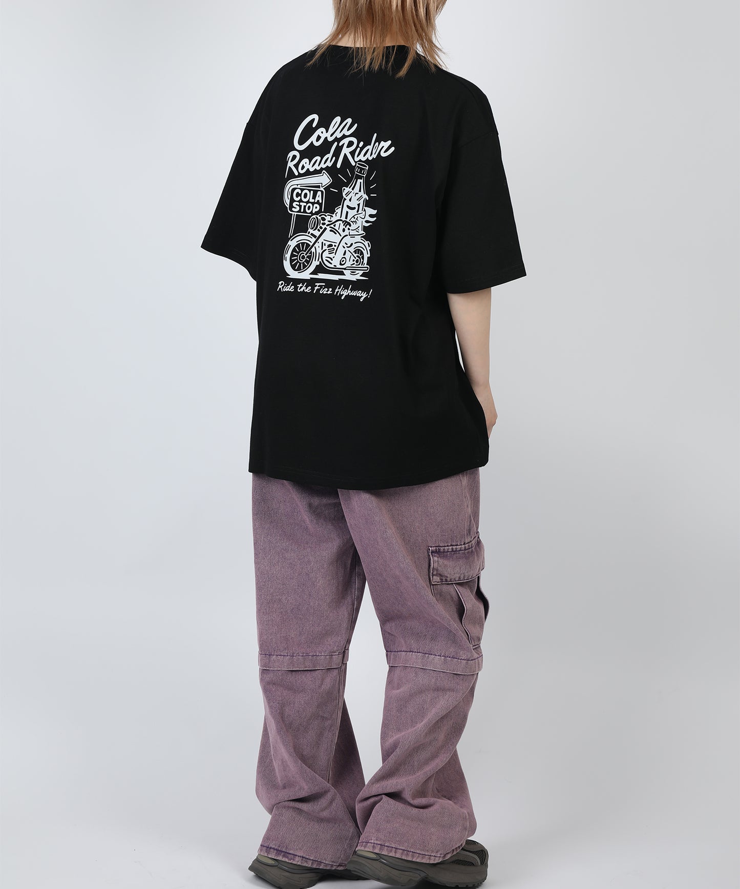 HOOK -original-　フードモチーフ アメリカンカートゥーンプリント ビッグTシャツ