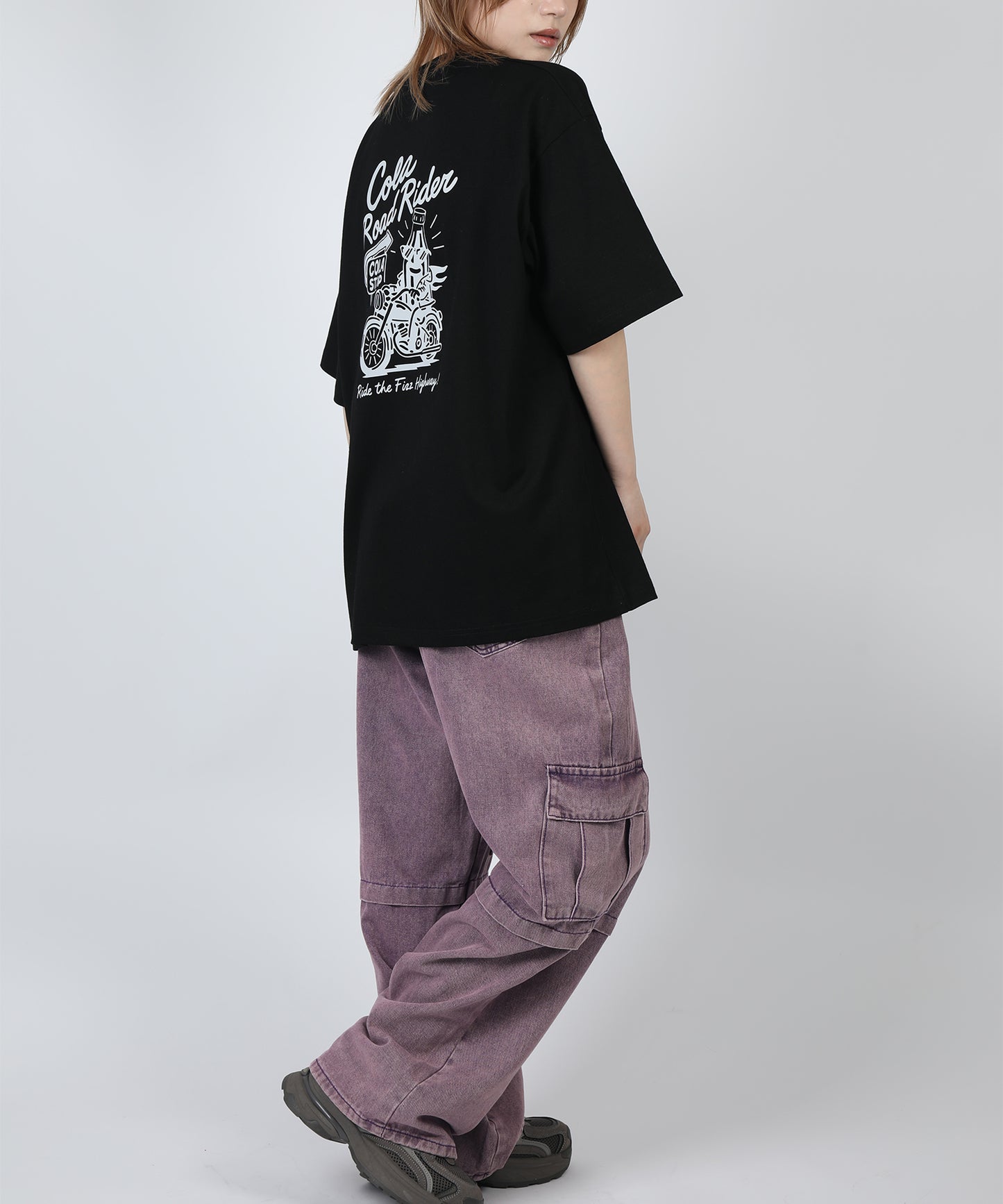 HOOK -original-　フードモチーフ アメリカンカートゥーンプリント ビッグTシャツ