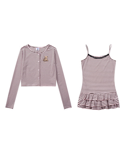 HOOK　for girls -original-　ペプラムワンポイントベア アンサンブル