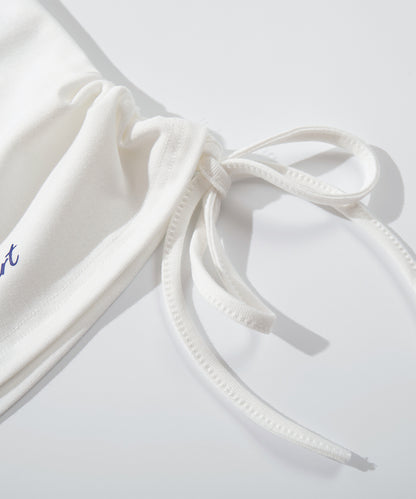 HOOK　for girls -original-　レースVネックプリントシャーリングトップス