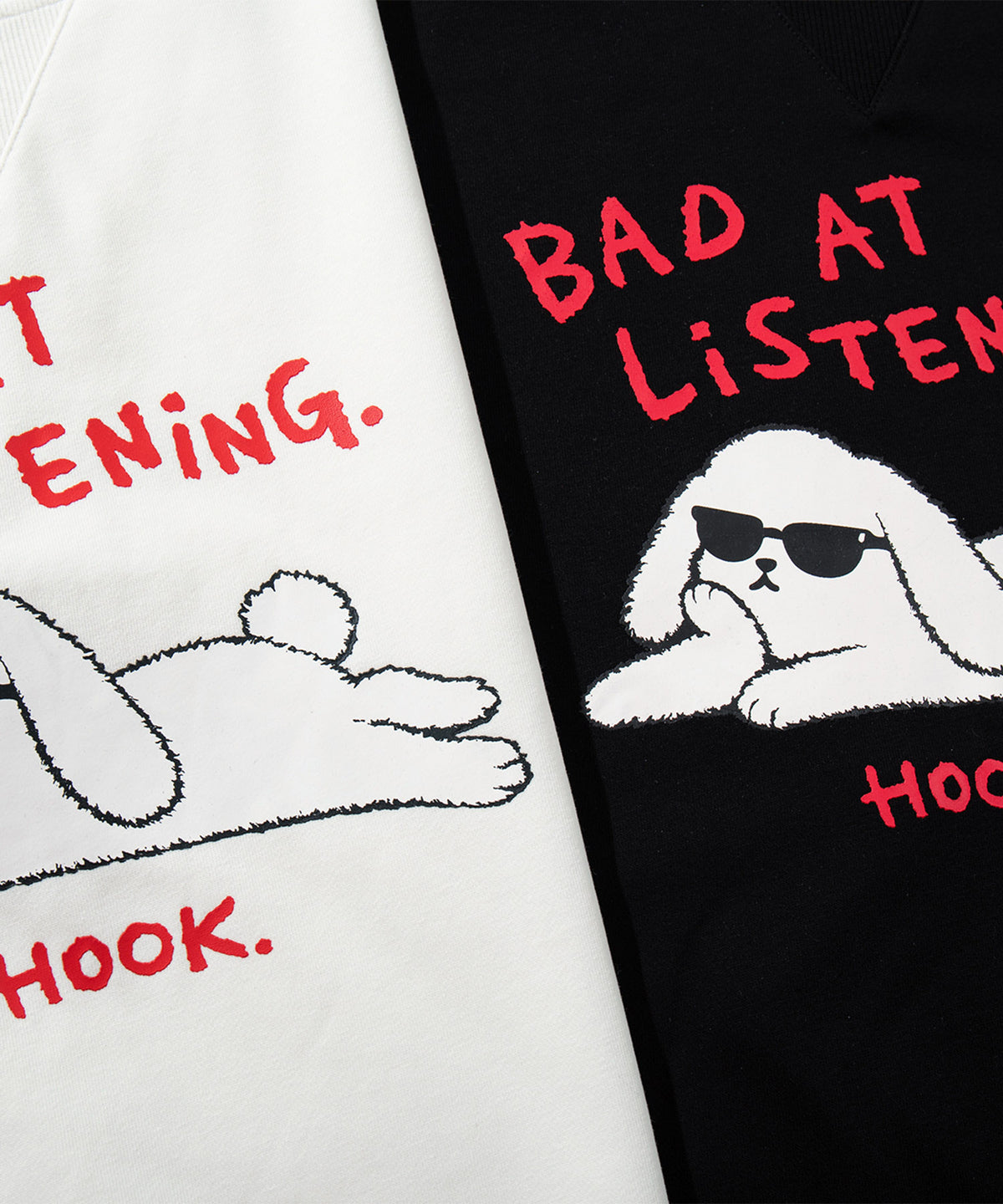HOOK -original-　聞いてない HOOMI　キャラクタープリントスウェットプルオーバー