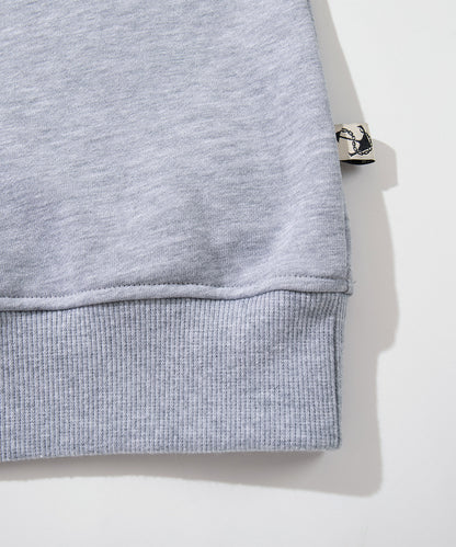 HOOK -original-　ケンカ猫　飾りステッチパッチ刺繍スウェット