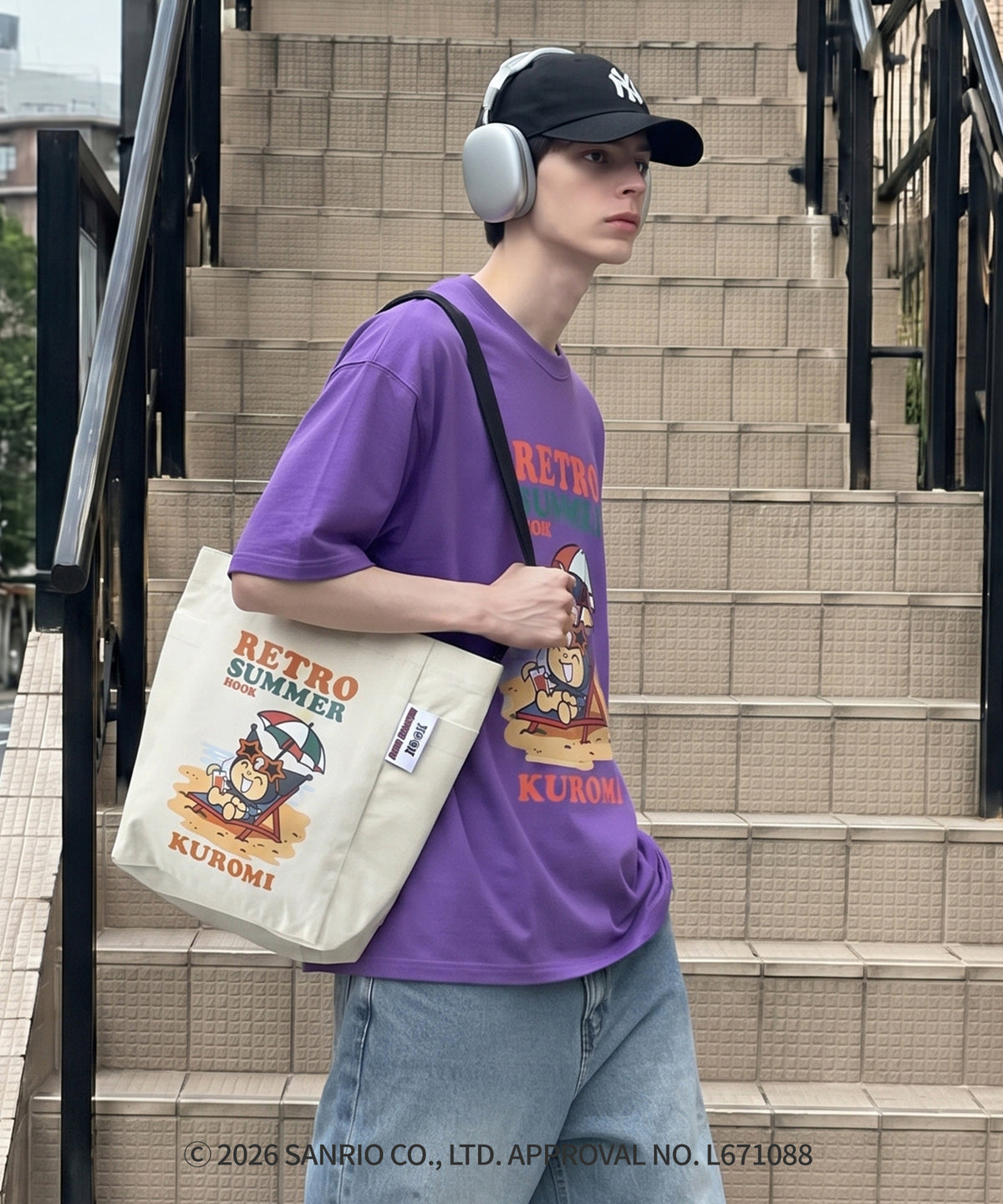 HOOK -original-　サンリオキャラクターズ コラボ スクエアトートバッグ