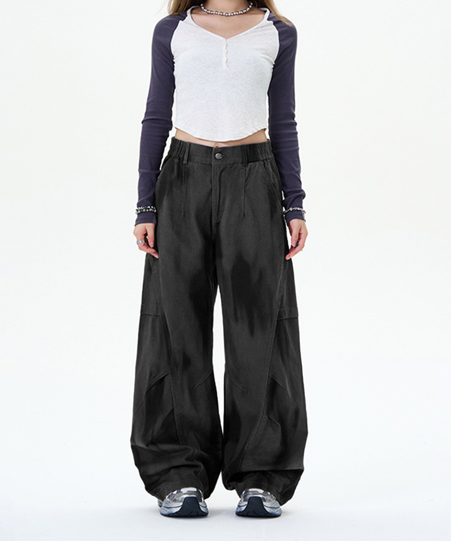 HOOK -select- Military Paint Volume Switching Curve Work Pants