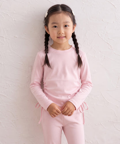 【aimoha KIDS】サイドドロストトップス＆フレアパンツセットアップ