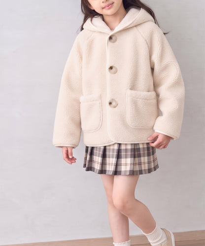 【aimoha KIDS】ふんわりあたたか ボアフードジャケット