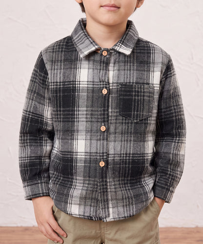 【aimoha KIDS】【90-150cm】チェック柄長袖シャツ