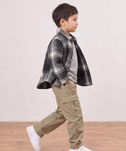 【aimoha KIDS】【90-150cm】チェック柄長袖シャツ