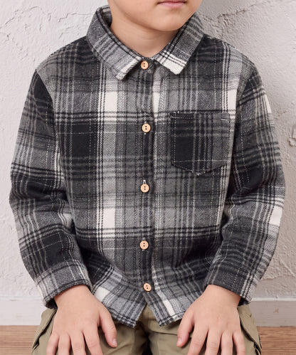 【aimoha KIDS】【90-150cm】チェック柄長袖シャツ