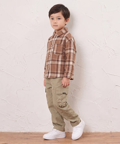 【aimoha KIDS】【90-150cm】チェック柄長袖シャツ