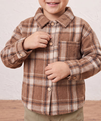 【aimoha KIDS】【90-150cm】チェック柄長袖シャツ