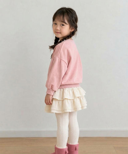 【aimoha KIDS】【90-130cm】いちごプリントパフスリーブ長袖Tシャツ