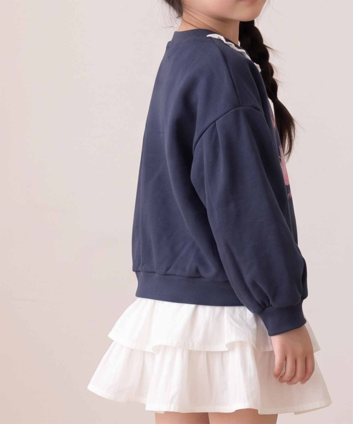 【aimoha KIDS】【90-130cm】いちごプリントパフスリーブ長袖Tシャツ