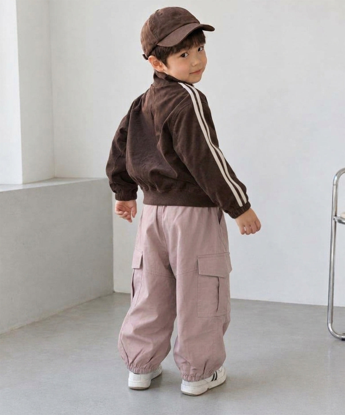 【aimoha KIDS】【90-130cm】ワイドカーゴジョガーパンツ