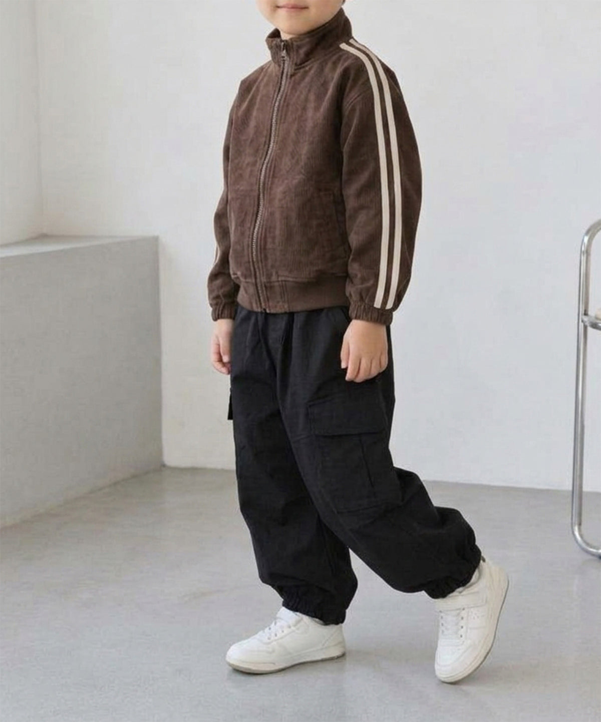 【aimoha KIDS】【90-130cm】ワイドカーゴジョガーパンツ