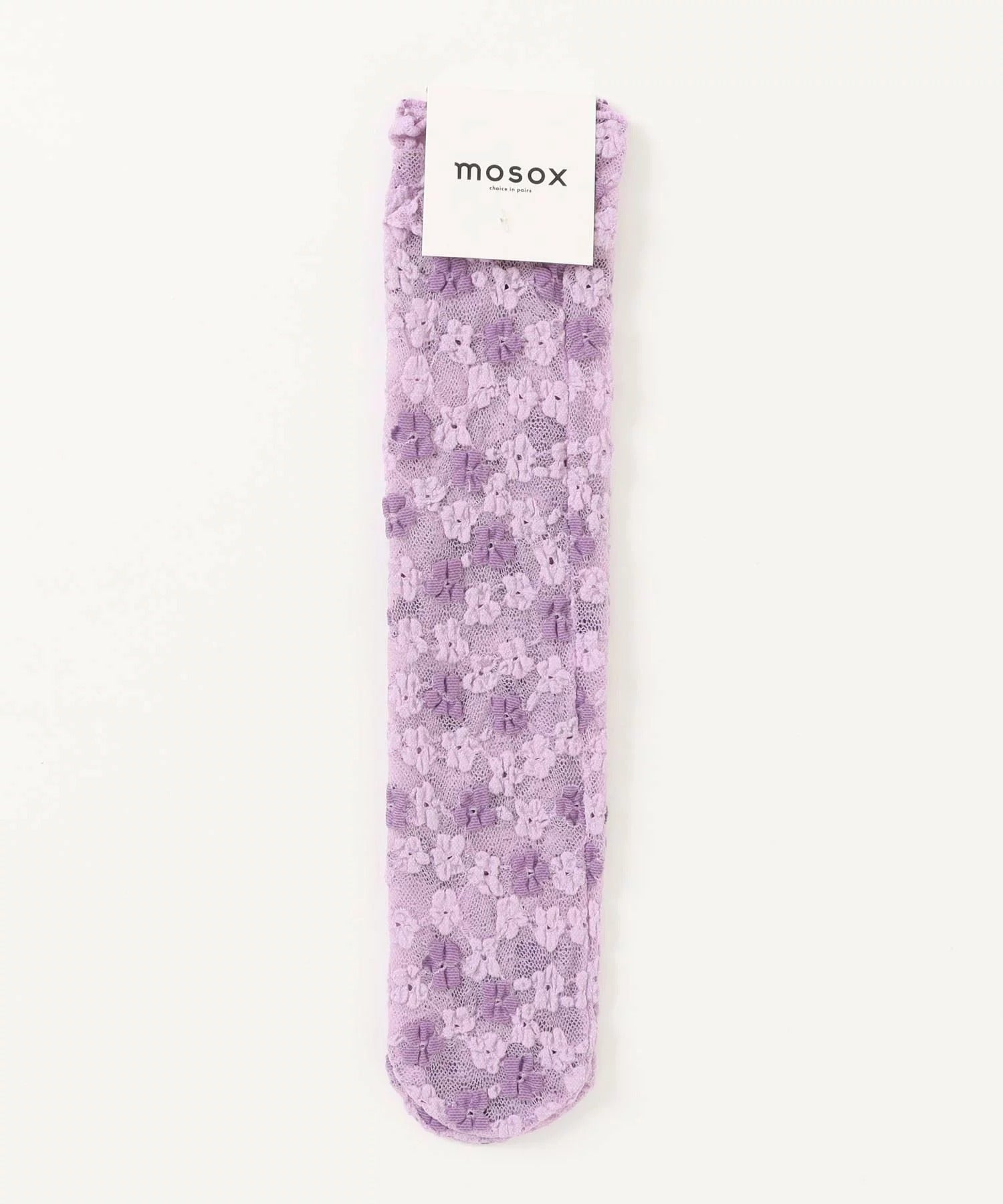【mosox】 韓国風花柄透け感ソックス