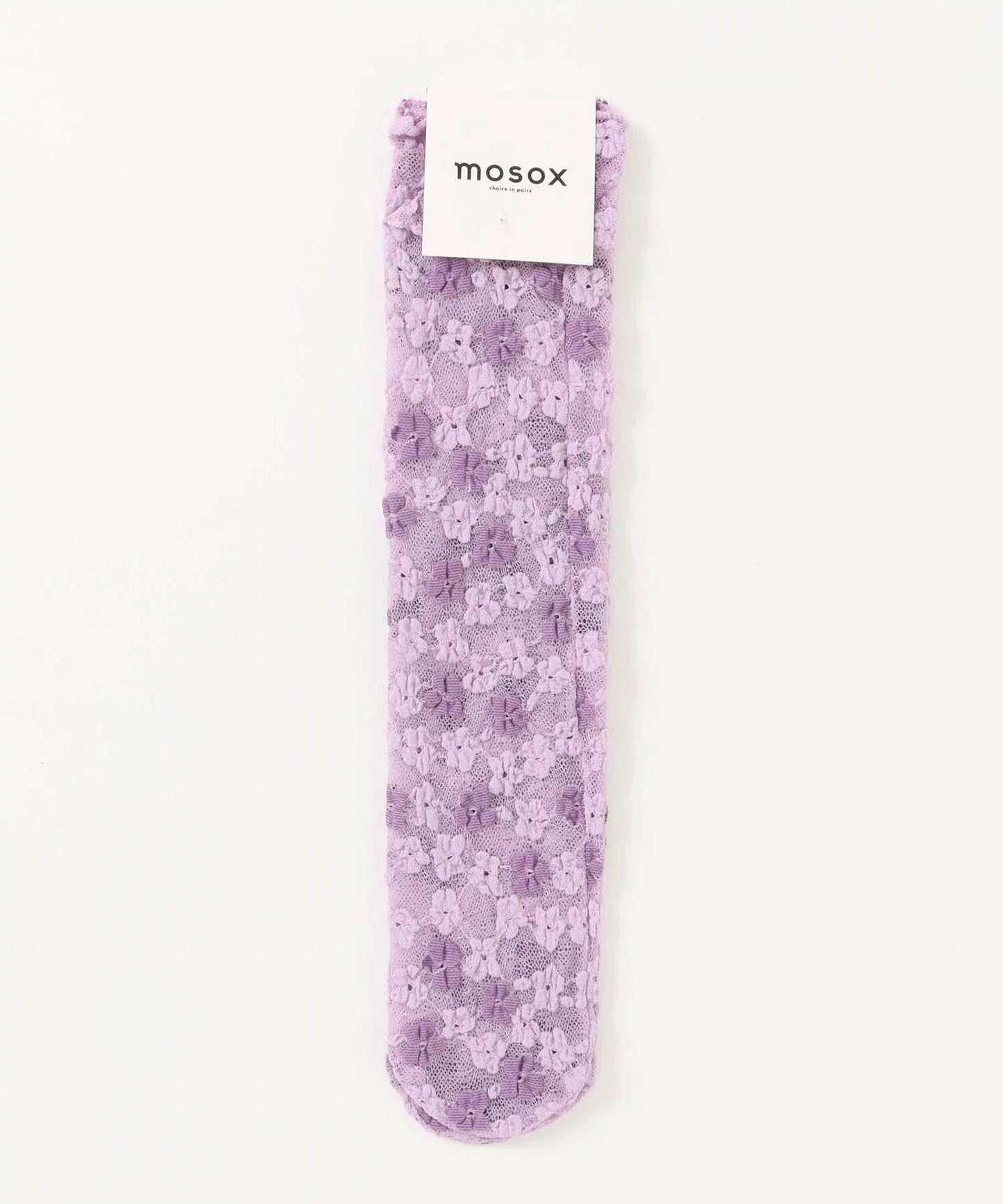 【mosox】 韓国風花柄透け感ソックス