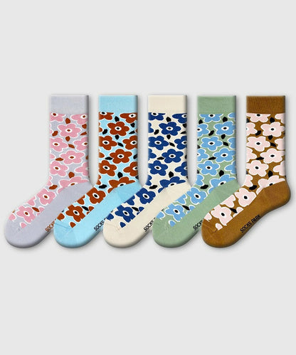 【mosox】花柄靴下5点セット