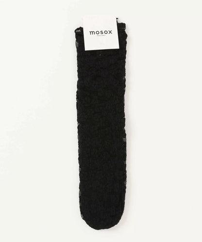 【mosox】 韓国風花柄透け感ソックス