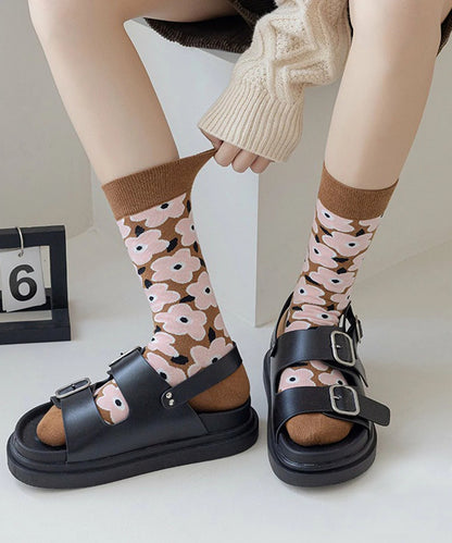 【mosox】花柄靴下5点セット