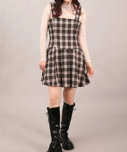 【HOOK】for　girls　リボン柄ダイヤチェックドットシアートップス