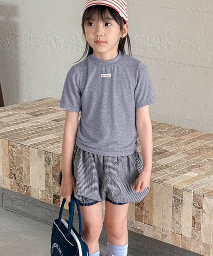 【aimoha-KIDS-】シンプルロゴ風ベーシックTシャツ (SS)