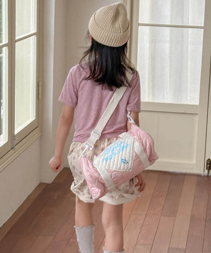 【aimoha-KIDS-】シンプルロゴ風ベーシックTシャツ (SS)