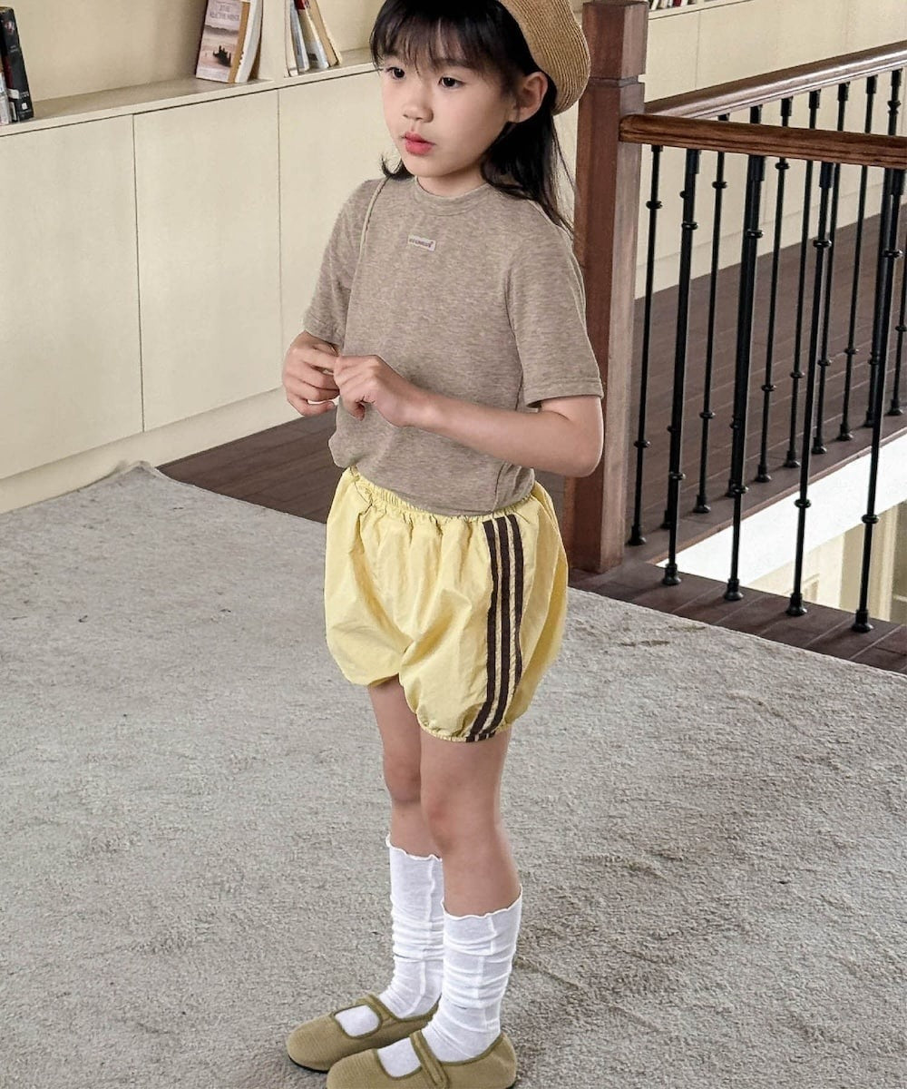 【aimoha-KIDS-】シンプルロゴ風ベーシックTシャツ (SS)