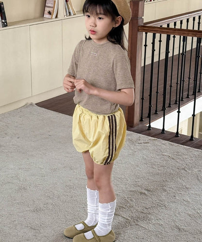 【aimoha-KIDS-】シンプルロゴ風ベーシックTシャツ (SS)