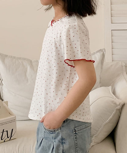 【aimoha-KIDS-】小花柄　キッズTシャツ (SS)